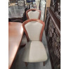 LOT 4 CHAISES TISSU BEIGE ET BOIS