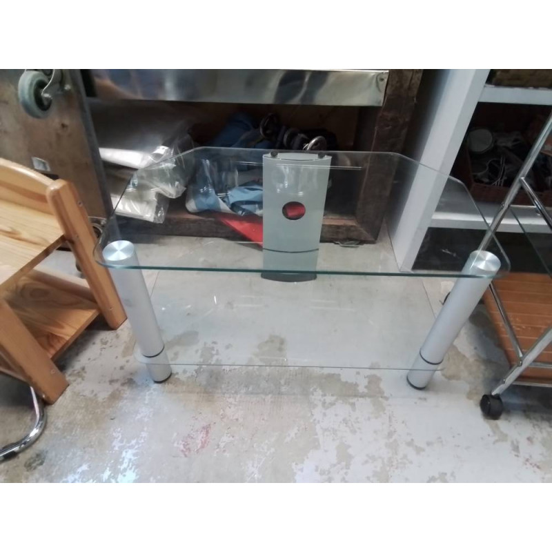 MEUBLE TV  VERRE MÉTAL 