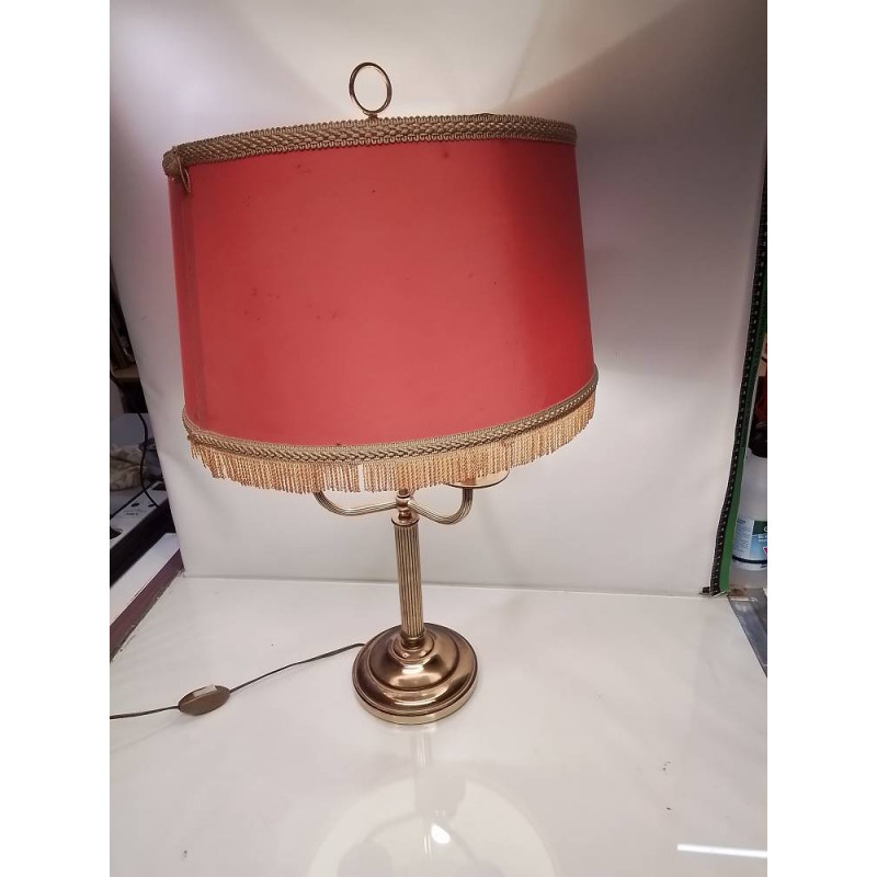 LAMPE A POSER LAITON ABAT JOUR ROUGE 