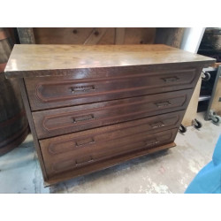 COMMODE CHENE 4 TIROIRS 