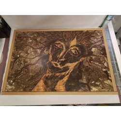 PEINTURE GRAVÉE SIGNEE D....