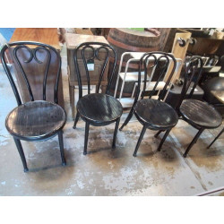 LOT DE 4 CHAISES NOIRES