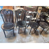 LOT DE 4 CHAISES NOIRES