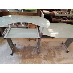 BUREAU PIVOTANT VERRE