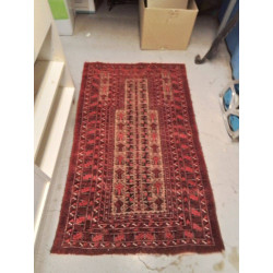 TAPIS ORIENT ROUGE BRUN 85X135