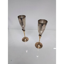 LOT DE 2 FLUTES METAL 