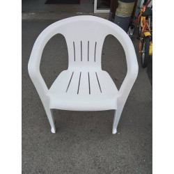 CHAISE DE JARDIN PVC BLANC...