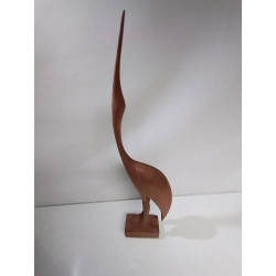 STATUETTE BOIS HERON