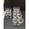 LOT DE VERRES A PIED CISELÉS