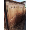 ARMOIRE EN CHENE SCULPTÉ 2 PORTES 2 TIROIRS