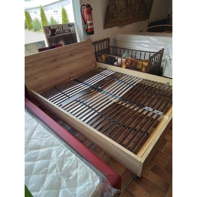 LIT MODERNE EN BOIS 160X200 + SOMMIER