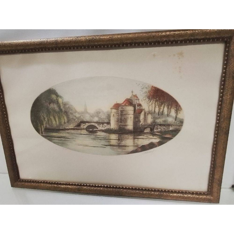 REPRODUCTION ANCIENNE CADRE DORÉ 