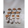SET DE POTS A EPICES CÉRAMIQUE BLANC BRUN
