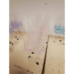 LOT DE 10 FLÛTES A CHAMPAGNE COLORÉES 
