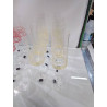 LOT DE 8 FLUTES A CHAMPAGNE COLORÉES 