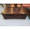 TABLE BASSE TECK 2 TIROIRS 