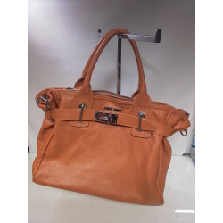 SAC A MAIN CUIR MARRON 