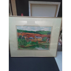 AQUARELLE SIGNÉE F.RISCH...