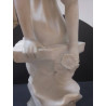 SCULPTURE ANCIENNE MARBRE BLANC SUR SOCLE