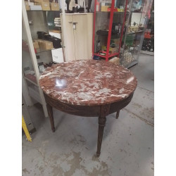 TABLE DESSUS MARBRE BOIS...