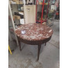 TABLE DESSUS MARBRE BOIS SCULPTÉ 