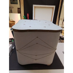 POUF COFFRE RETRO EN L’ETAT