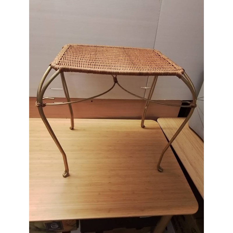 TABLE D’APPOINT ROTIN METAL