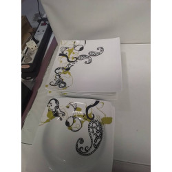 LOT D\'ASSIETTES MODERNE 