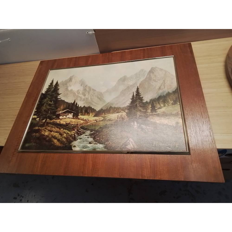 CADRE REPRODUCTION VINTAGE MONTAGNE 