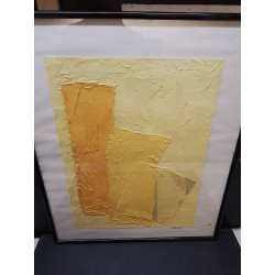 TABLEAU ABSTRAIT JAUNE...