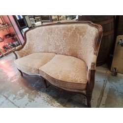 BANQUETTE VELOURS BRUN 