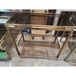 CONSOLE DESIGN LAITON VERRE...