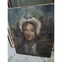 HUILE SUR TOILE ANCIENNE...