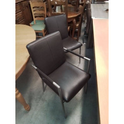 FAUTEUIL CUIR MARRON 