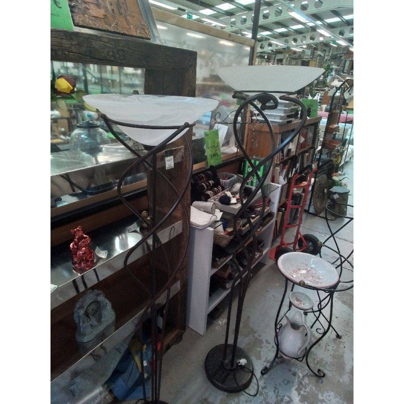 LAMPADAIRE METAL ET VASQUE 