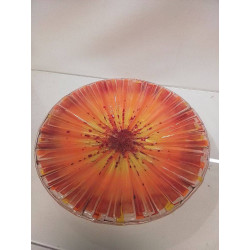 PLAT VINTAGE VERRE FUSIONNÉ 