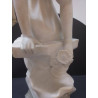 SCULPTURE ANCIENNE MARBRE BLANC SUR SOCLE