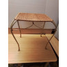 TABLE D’APPOINT ROTIN METAL