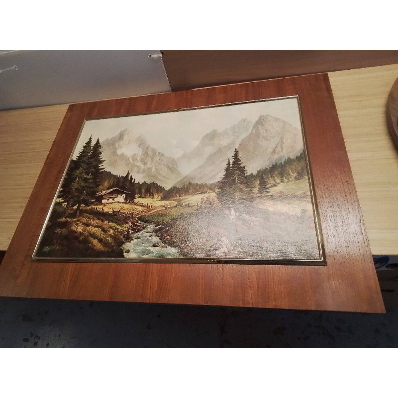 CADRE REPRODUCTION VINTAGE MONTAGNE 