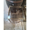 BOUT DE CANAPÉ DESIGN ANNEES 70 LAITON VERRE FUMÉ 