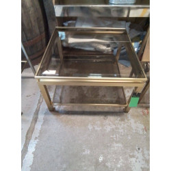 TABLE BASSE LAITON VERRE...