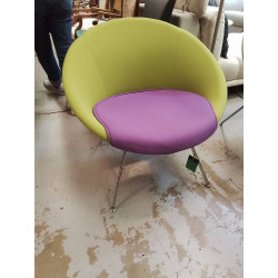 FAUTEUIL TISSU BICOLORE MOVING