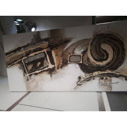 TOILE ABSTRAITE TONS BRUNS