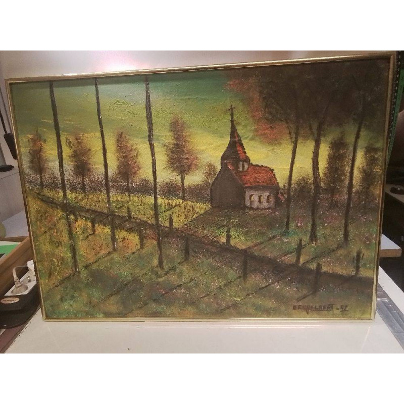 HUILE SUR PANNEAU ENGELBERT