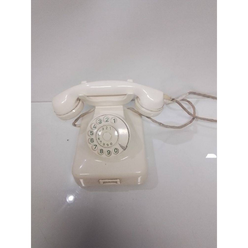 TÉLÉPHONE A CADRAN VINTAGE BLANC