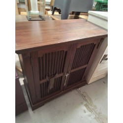 MEUBLE BOIS EXOTIQUE 2 PORTES