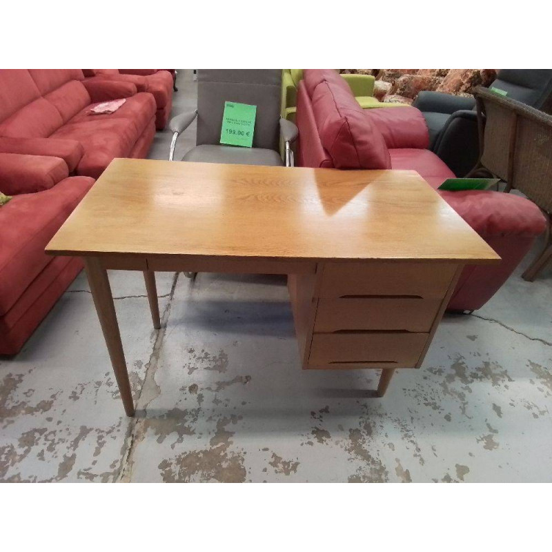 BUREAU MASSIF STYLE SCANDINAVE 4 TIROIRS 