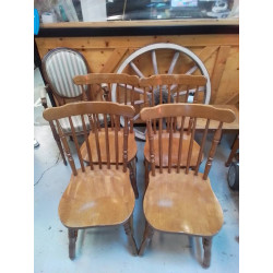LOT DE 4 CHAISES CHÊNE 