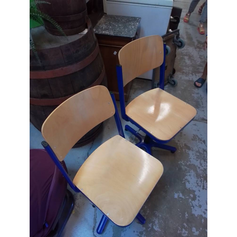 CHAISE DE BUREAU METAL ET BOIS 