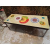 TABLE BASSE VINTAGE CARRELÉE EN L’ETAT